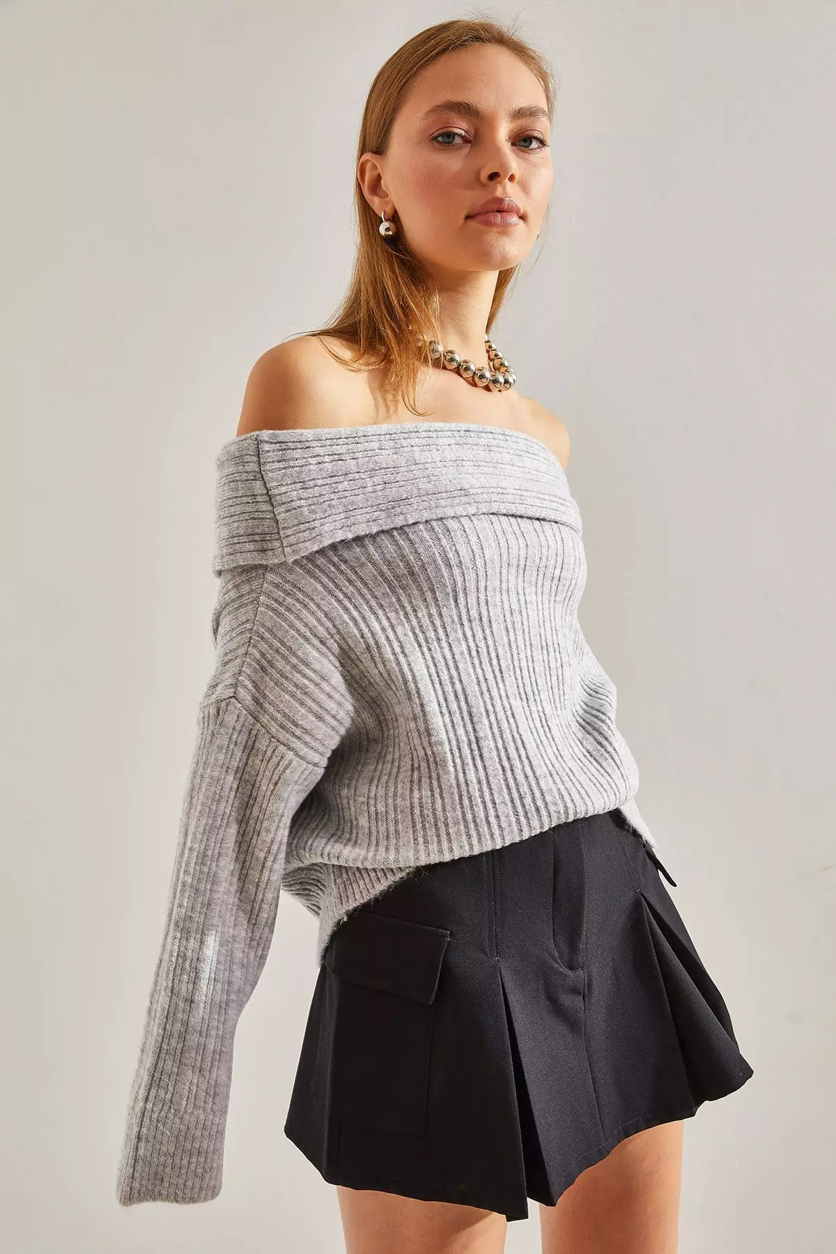 Women's Ruffle Collar Sweater