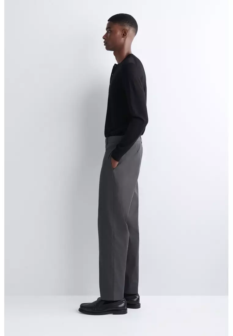 COTTON REGULAR-FIT STRAIGHT-LEG CHINOS