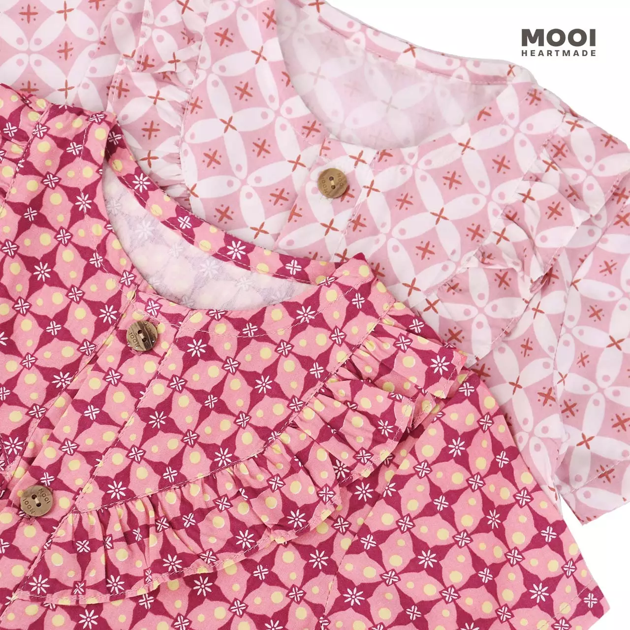 Mooi Atasan Batik Anak Perempuan Sarayu Batik Top - Sky Blue