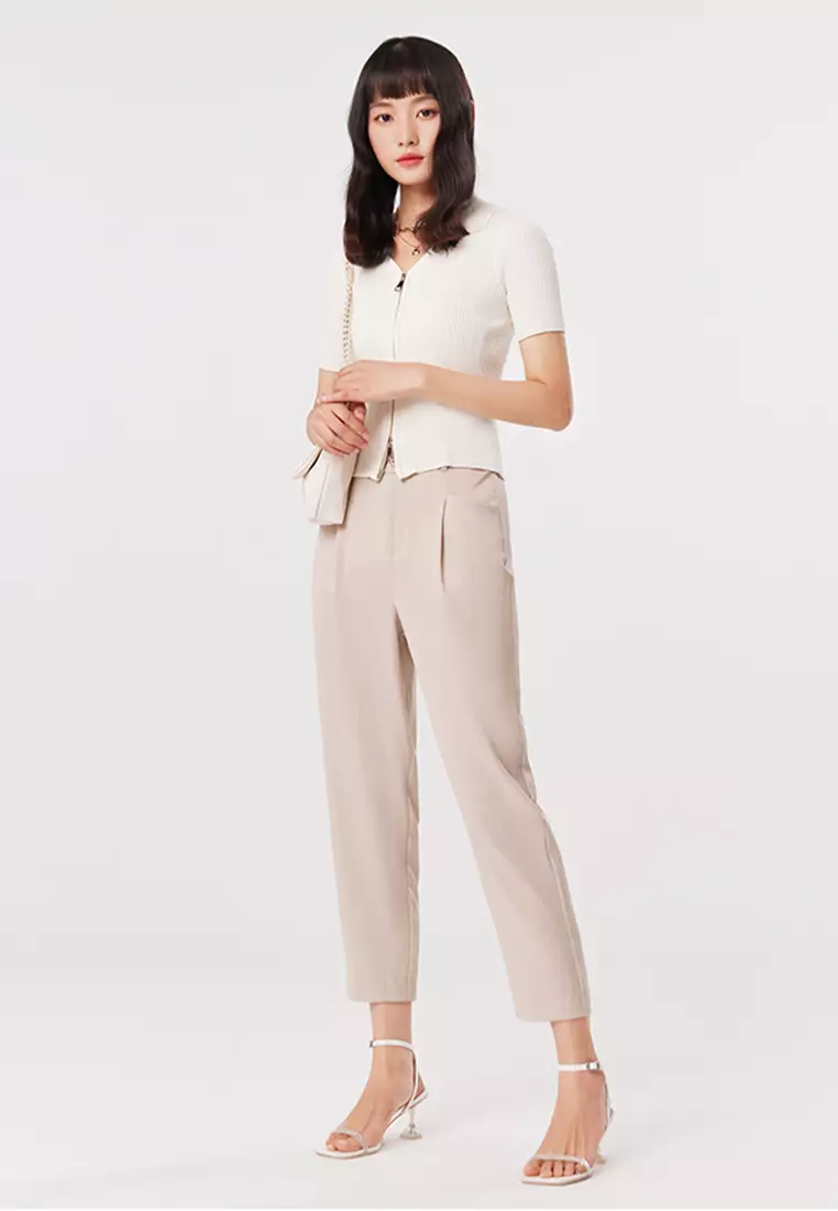 Ankle Length High Waist Capri Pants