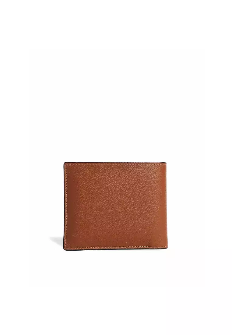 Buy Coach Coach Compact ID Wallet Sport Calf Leather In Dark Saddle ...
