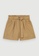 Maje brown Belted, Stretch Cotton Shorts BA4C4AAFBED58BGS_5