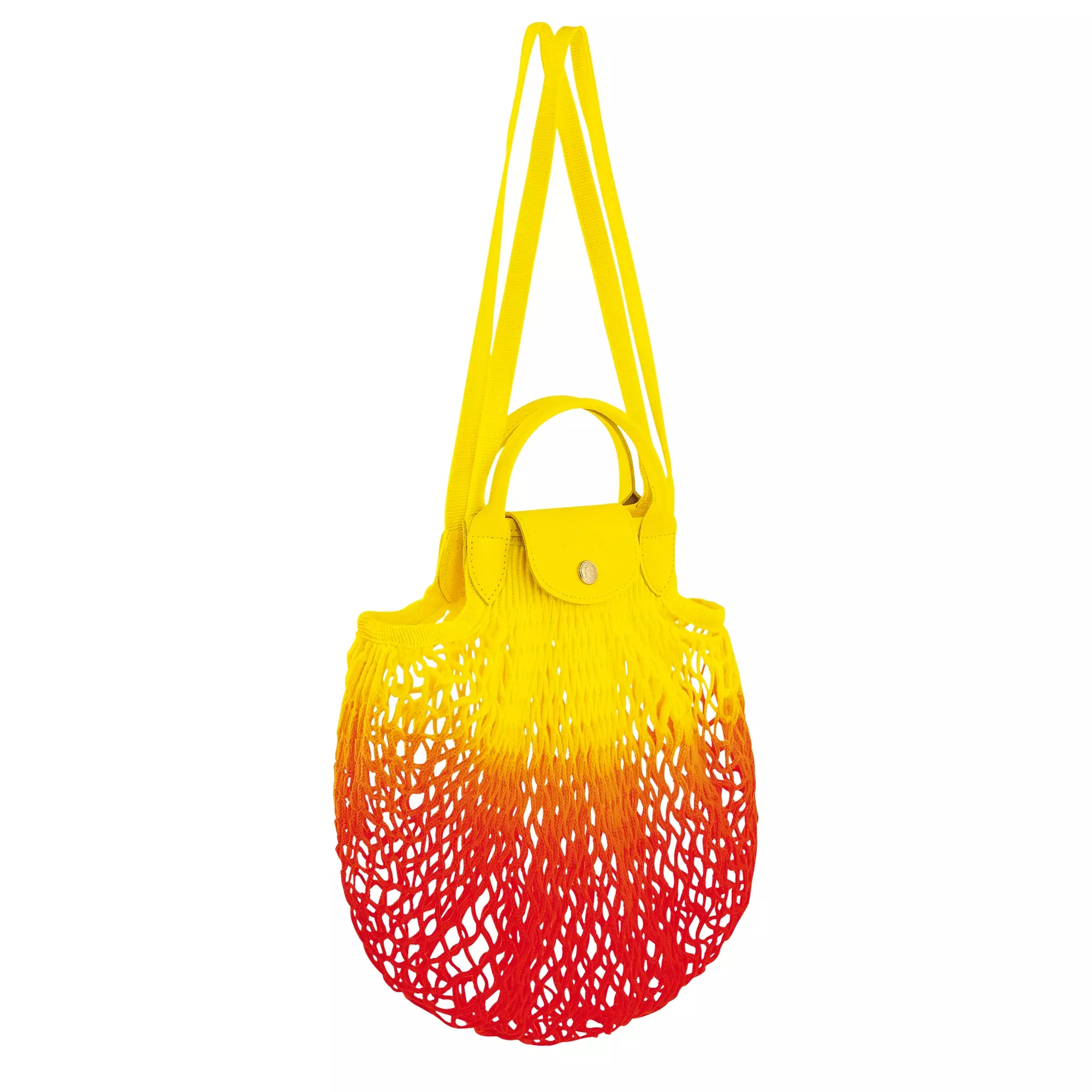 Le Pliage Filet Mesh bag L Tie & Dye - Yellow/Orange