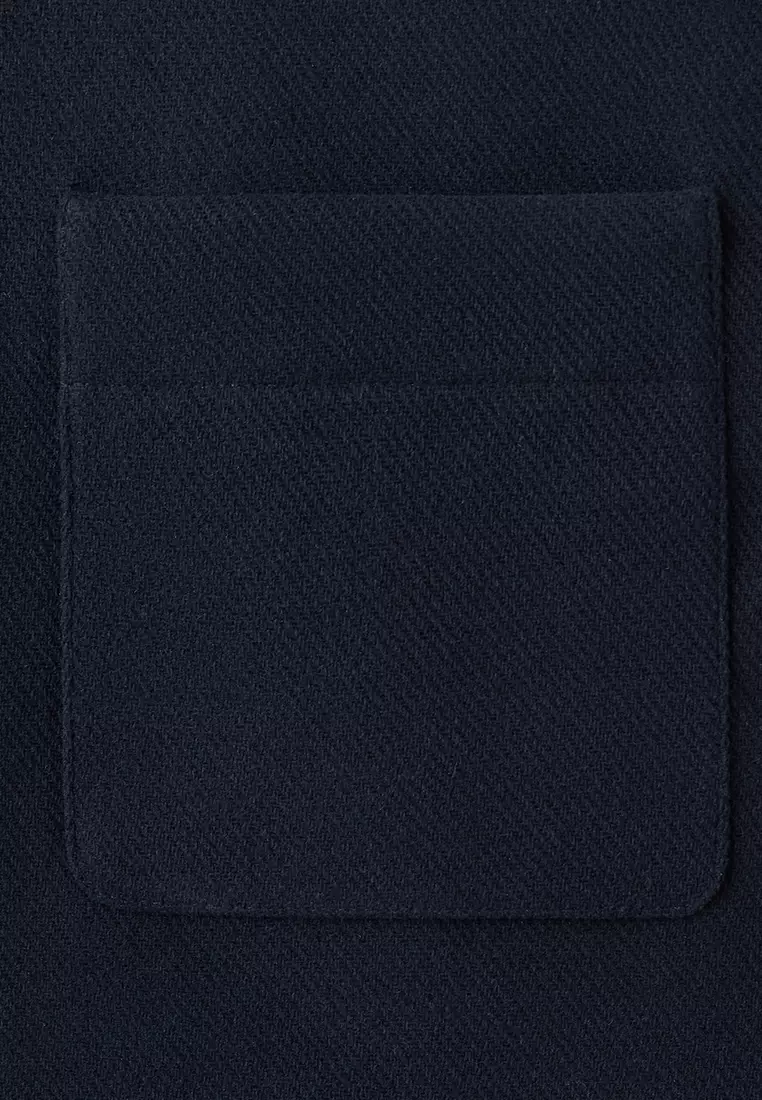 Wool-Blend Jacket with Pockets