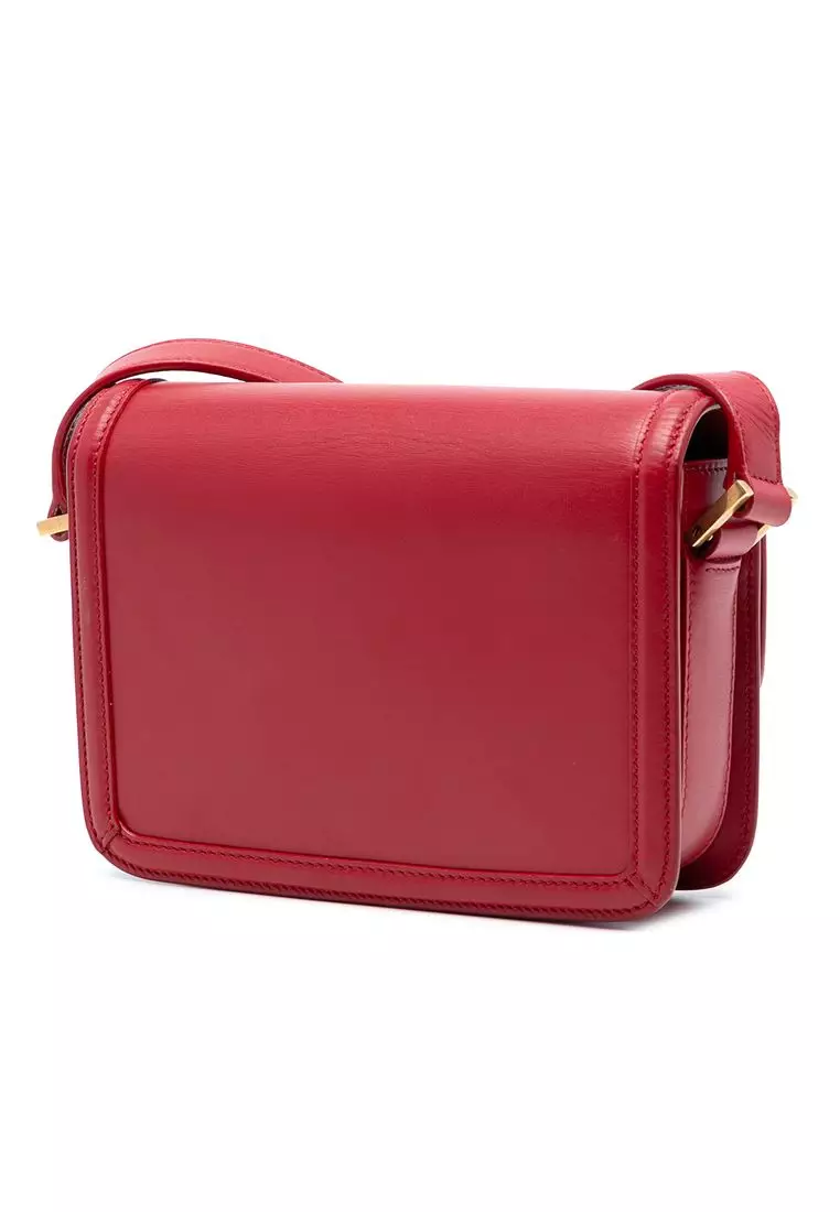 Pre-Loved Saint Laurent Small Calfskin Solferino Satchel In Box
