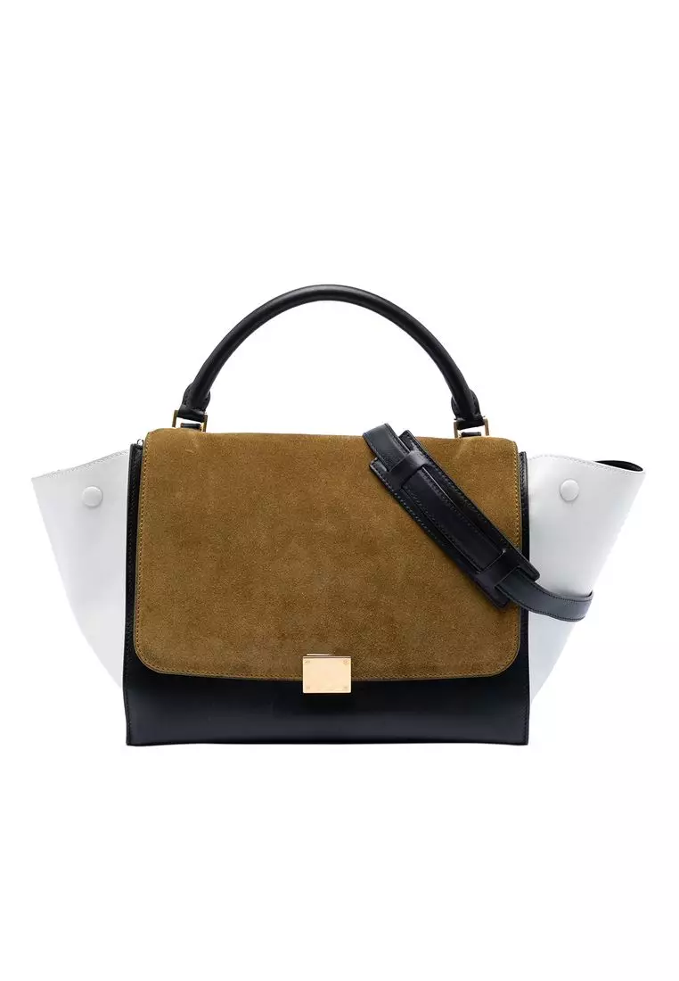 Buy CELINE Pre-Loved Celine Medium Tricolor Calfskin And Suede