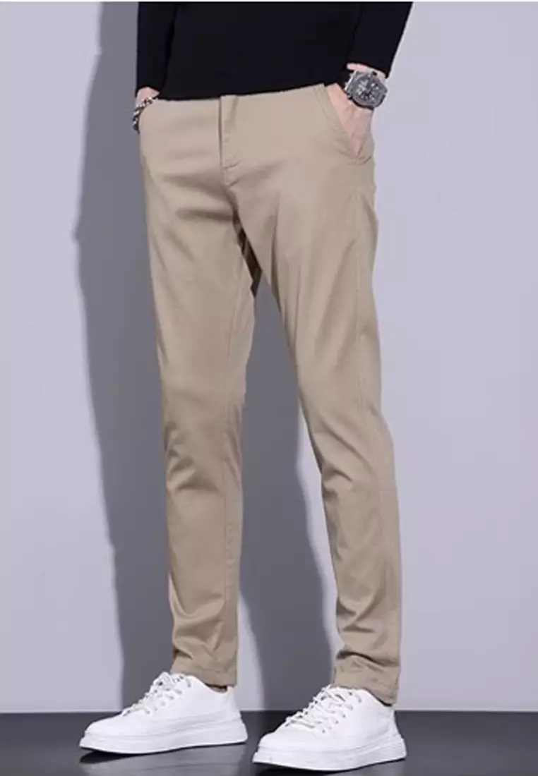 型男直腳斜布褲