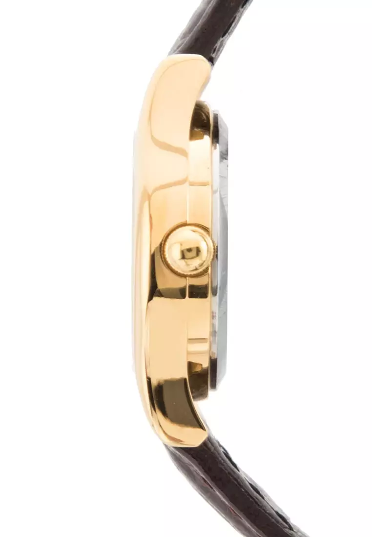 Casio Jam Tangan Wanita - Brown Gold - Leather Strap - LTP-1094Q-9ARDF