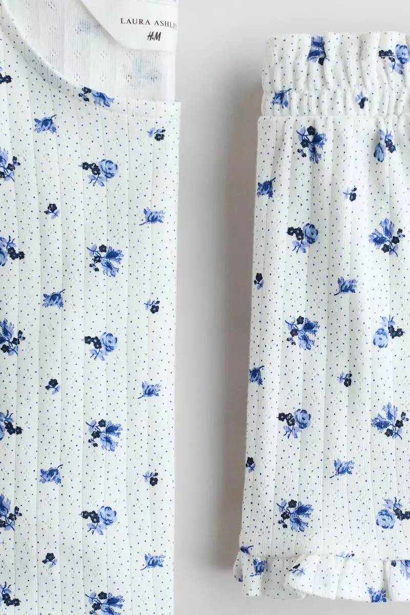 Cotton pointelle pyjamas
