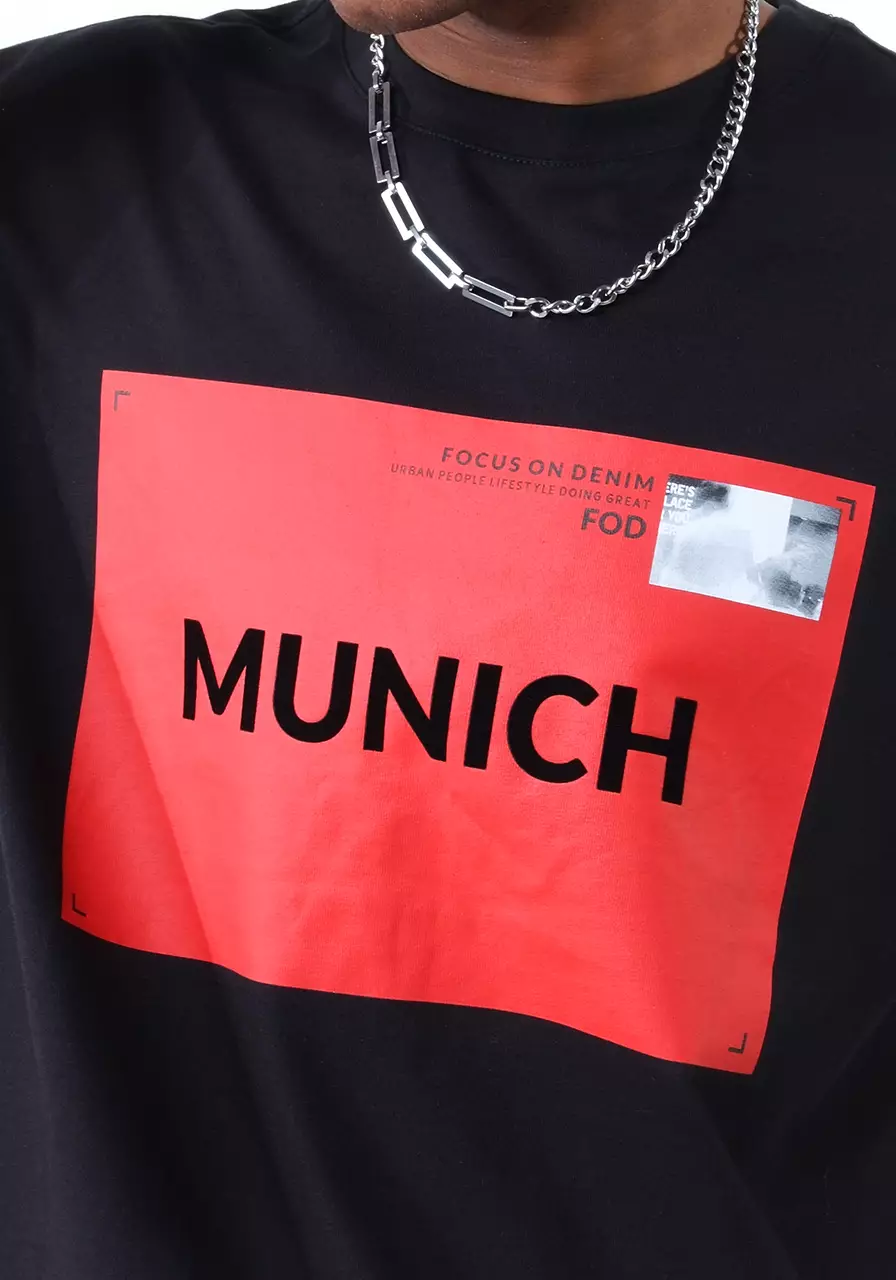 Kaos Pria Boxy Rhone Black