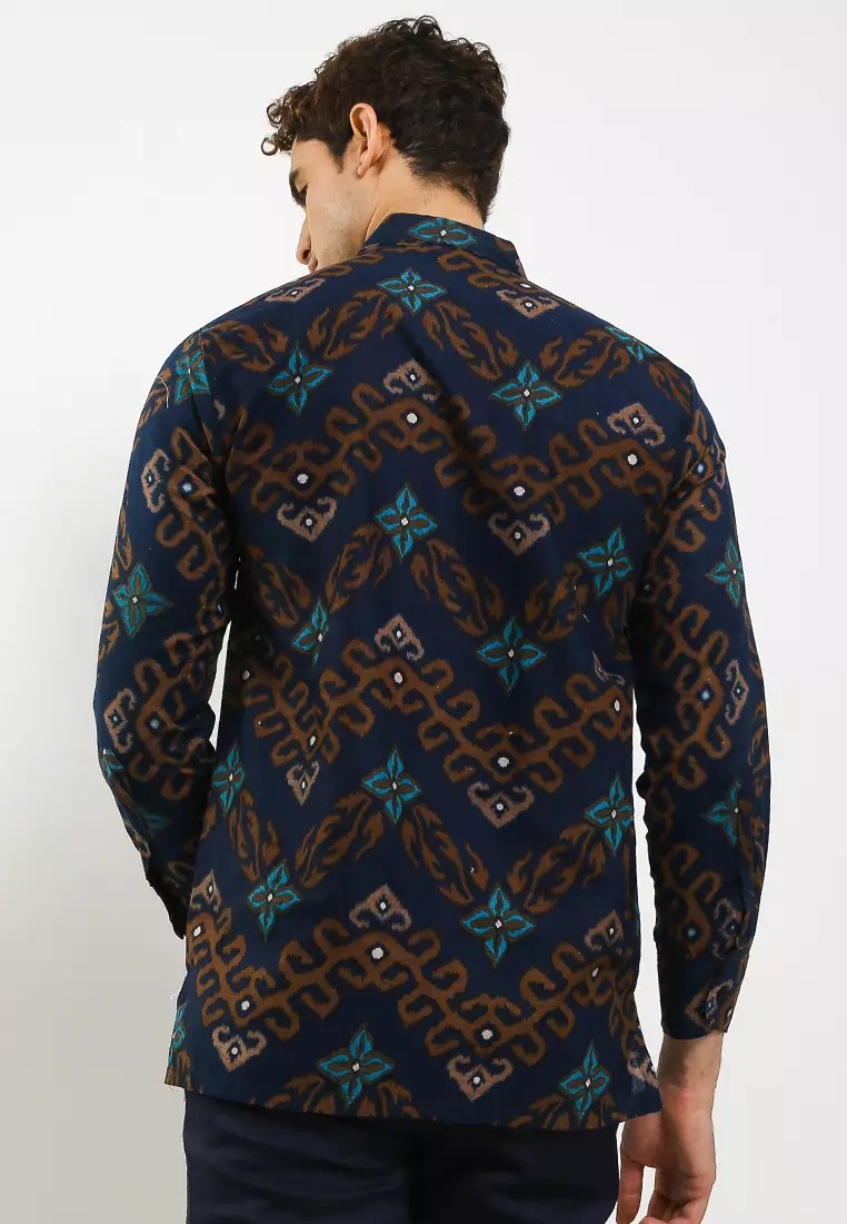 Lawana Kemeja Batik Exclusive Premium Pria Casual Modern Lengan Panjang