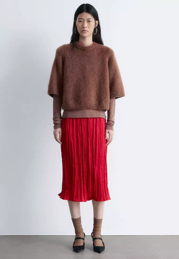 Mohair-Blend Knitted Top