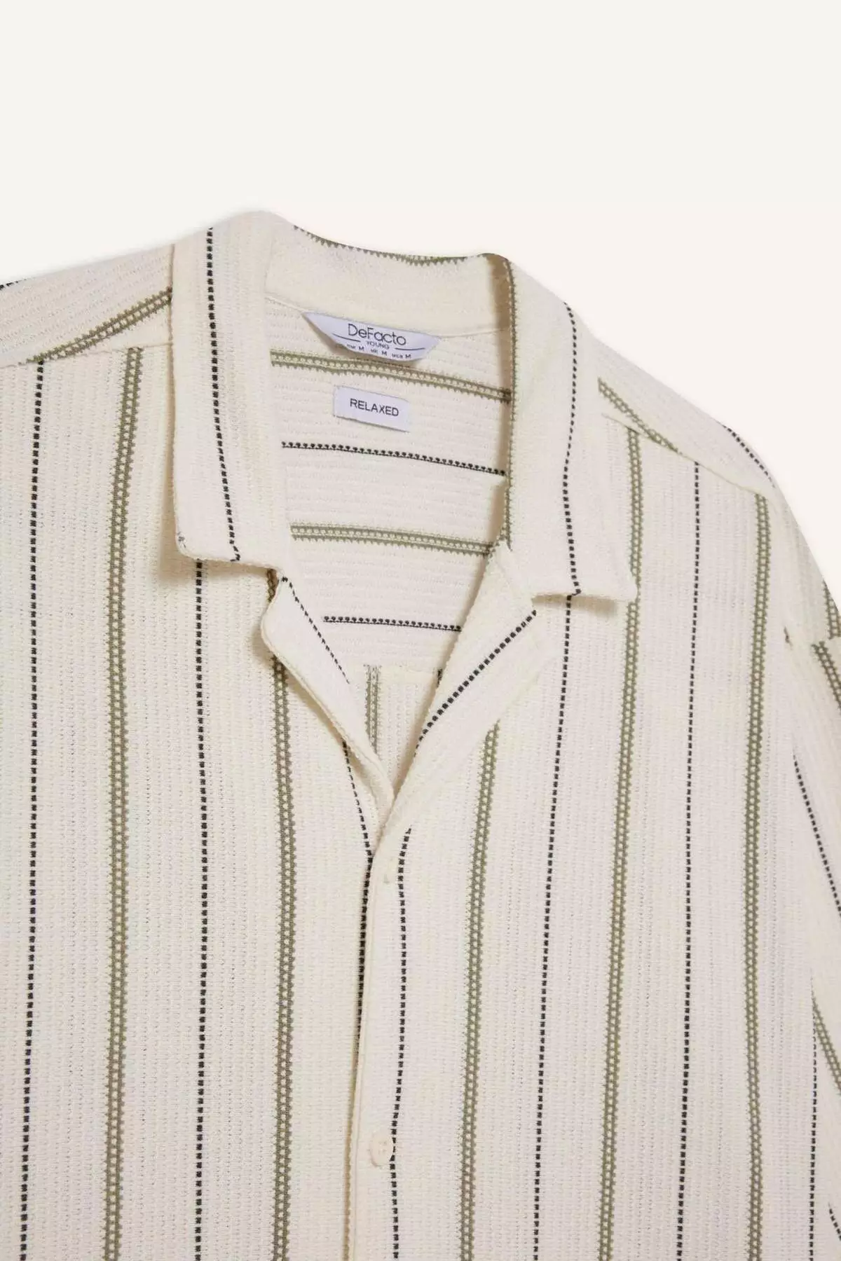 Relax Fit Apache Collar Short Sleeve Striped Shirt D7315Ax25Sp