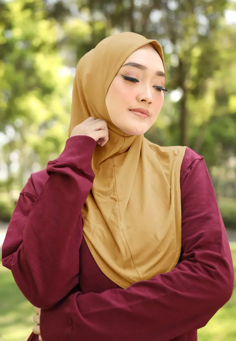 Cotton Bee - Safar Sport Bergo | Hijab Instan Olahraga - Safron