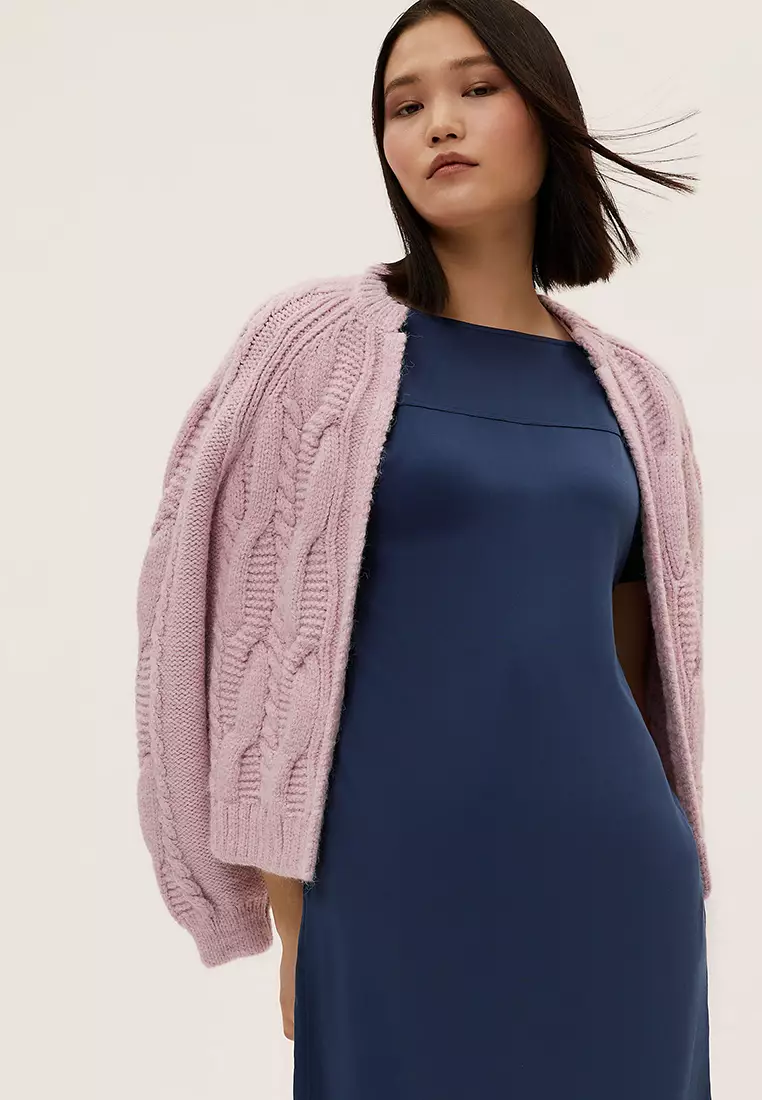 Round Neck Knee Length Shift Dress