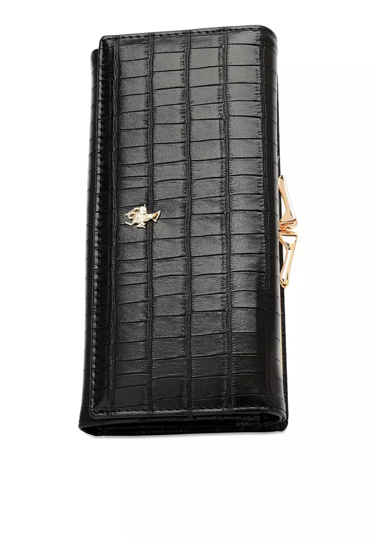 Black long cheap purse