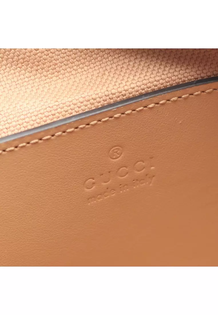 Pre-Loved Gucci GG Marmont Handbag leather beige