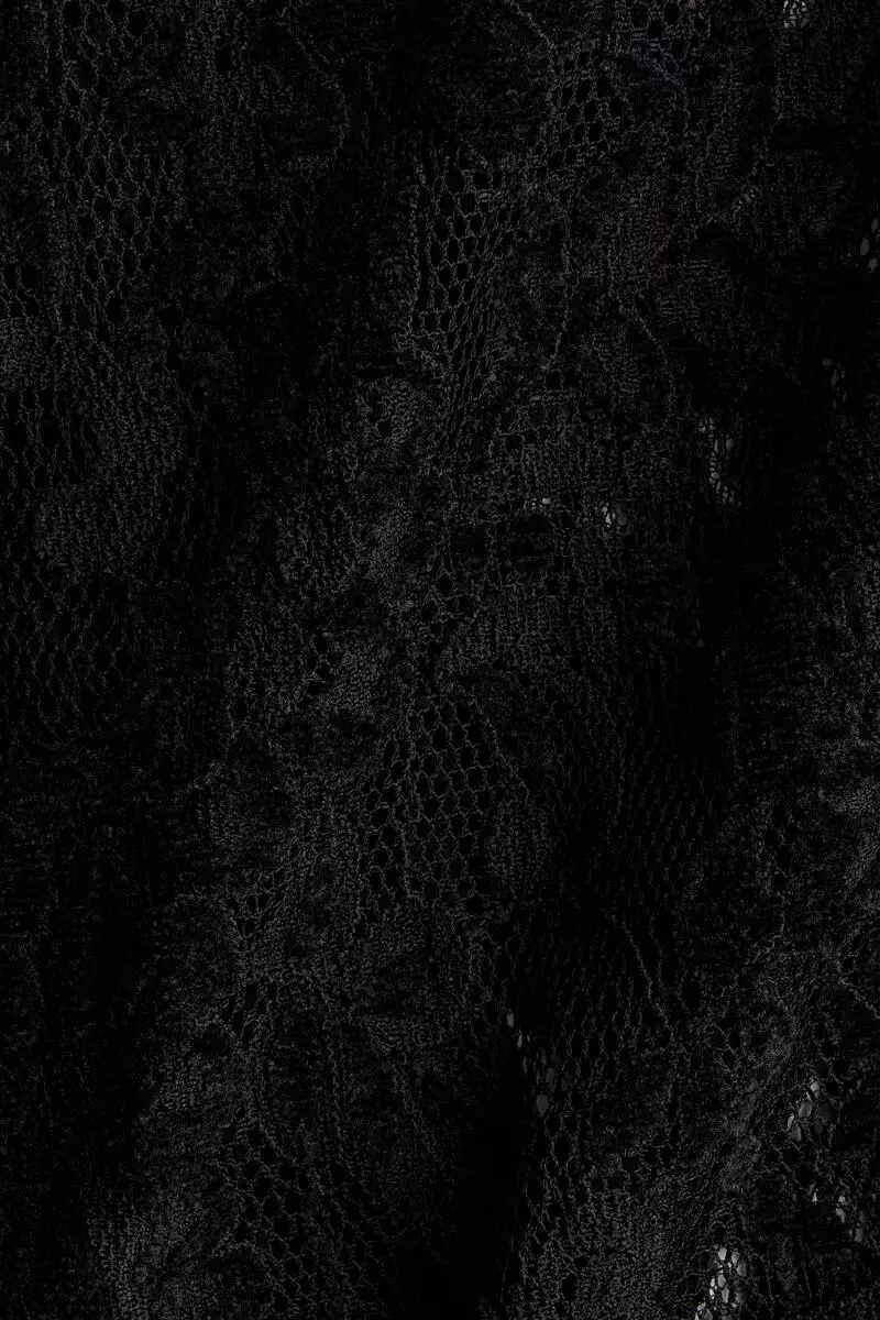 Button-front lace top