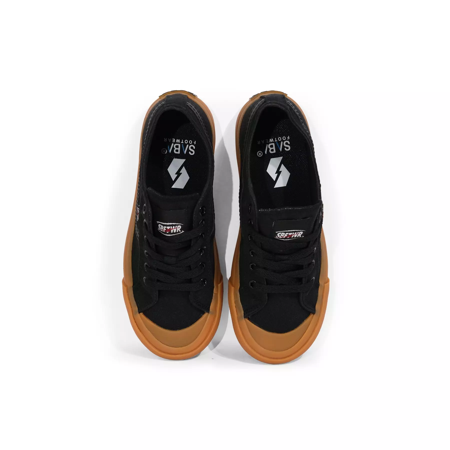 SABA Veloz All Black Gum - Sepatu Casual Pria Wanita