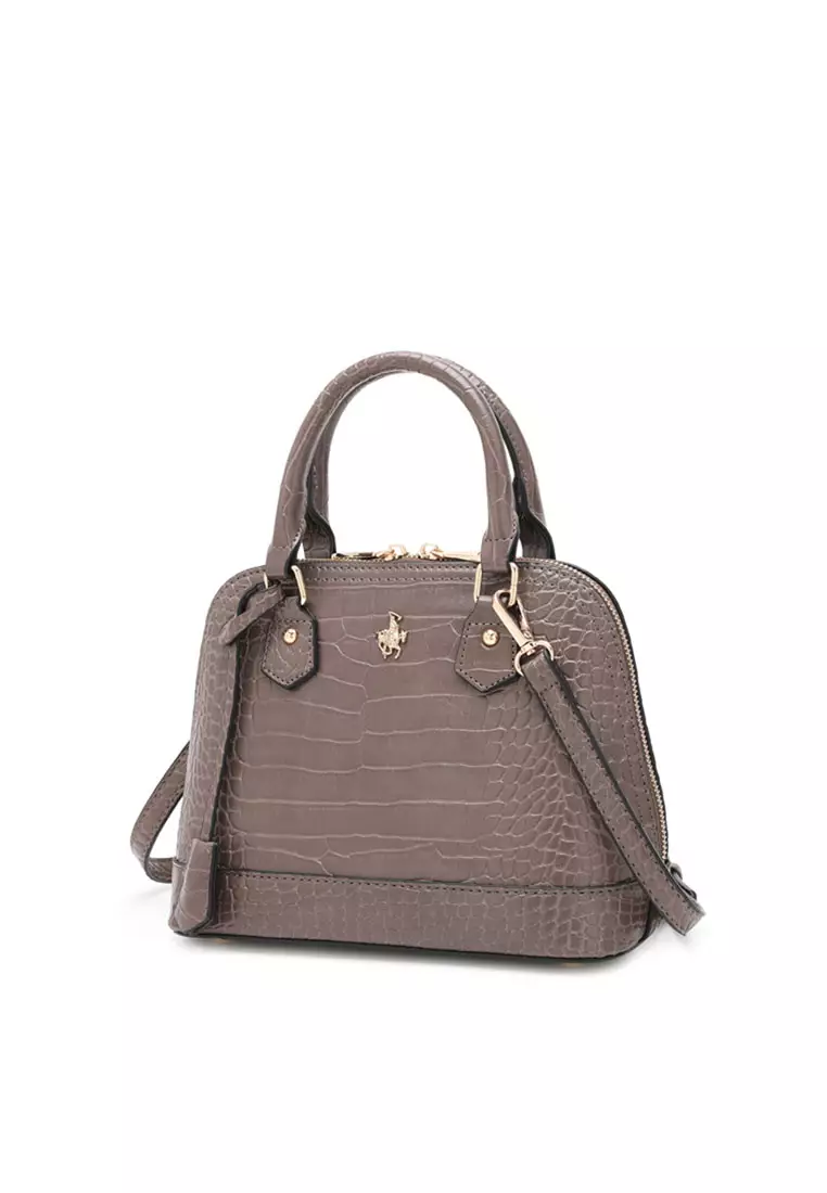 Women's Top Handle Bag / Sling Bag / Crossbody Bag - Grey