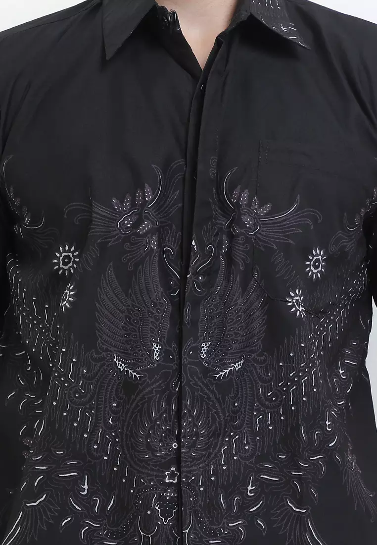 Whonosari Kemeja Batik Exclusive Premium Pria Casual Modern Lengan Pendek