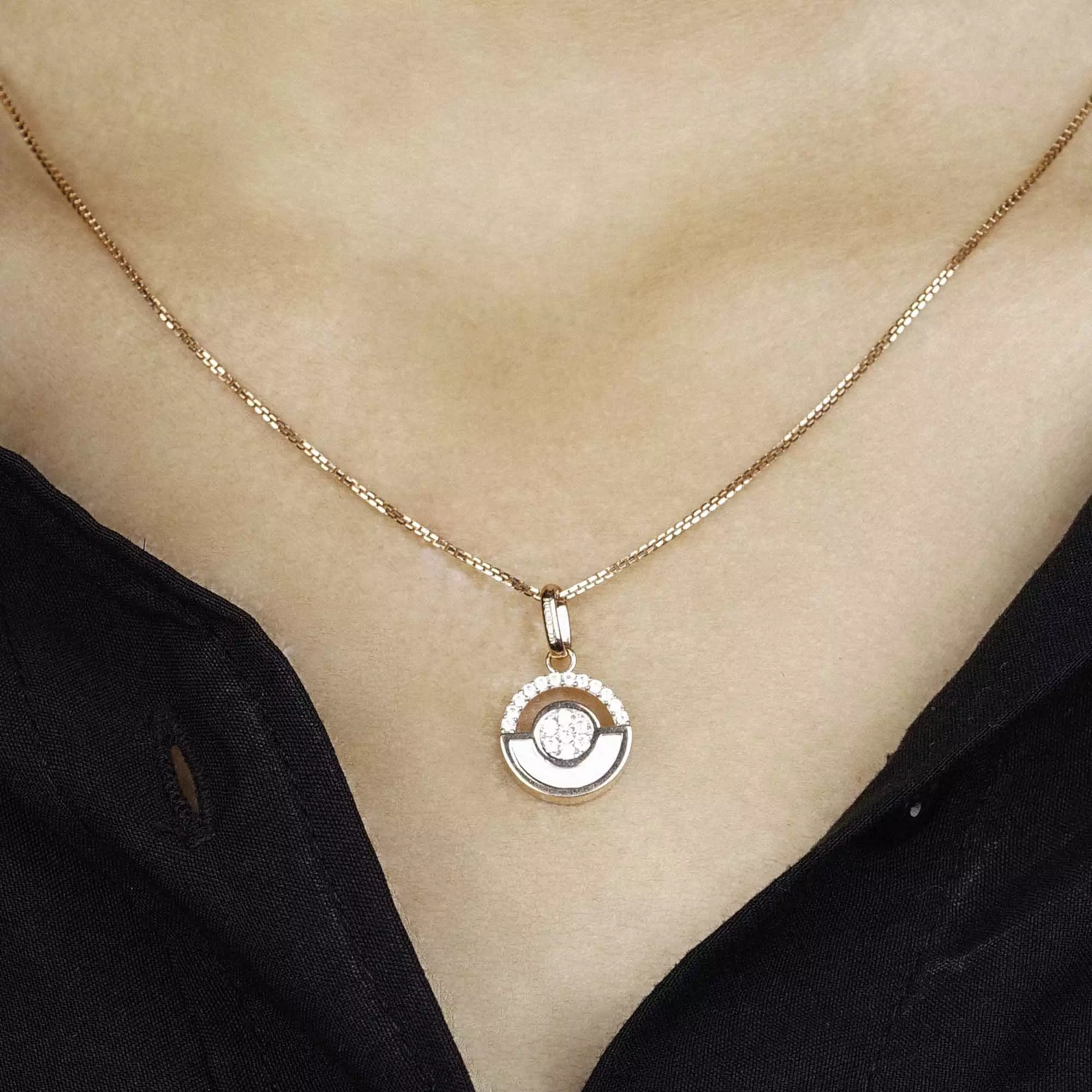 Liontin Emas 7k -  Rui Gold Pendant - Mother of Pearl Collection - Juene Jewelry