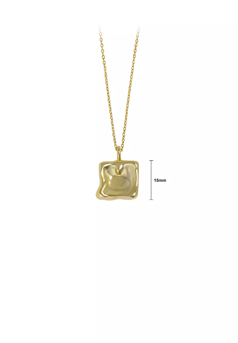 Gold square locket necklace top