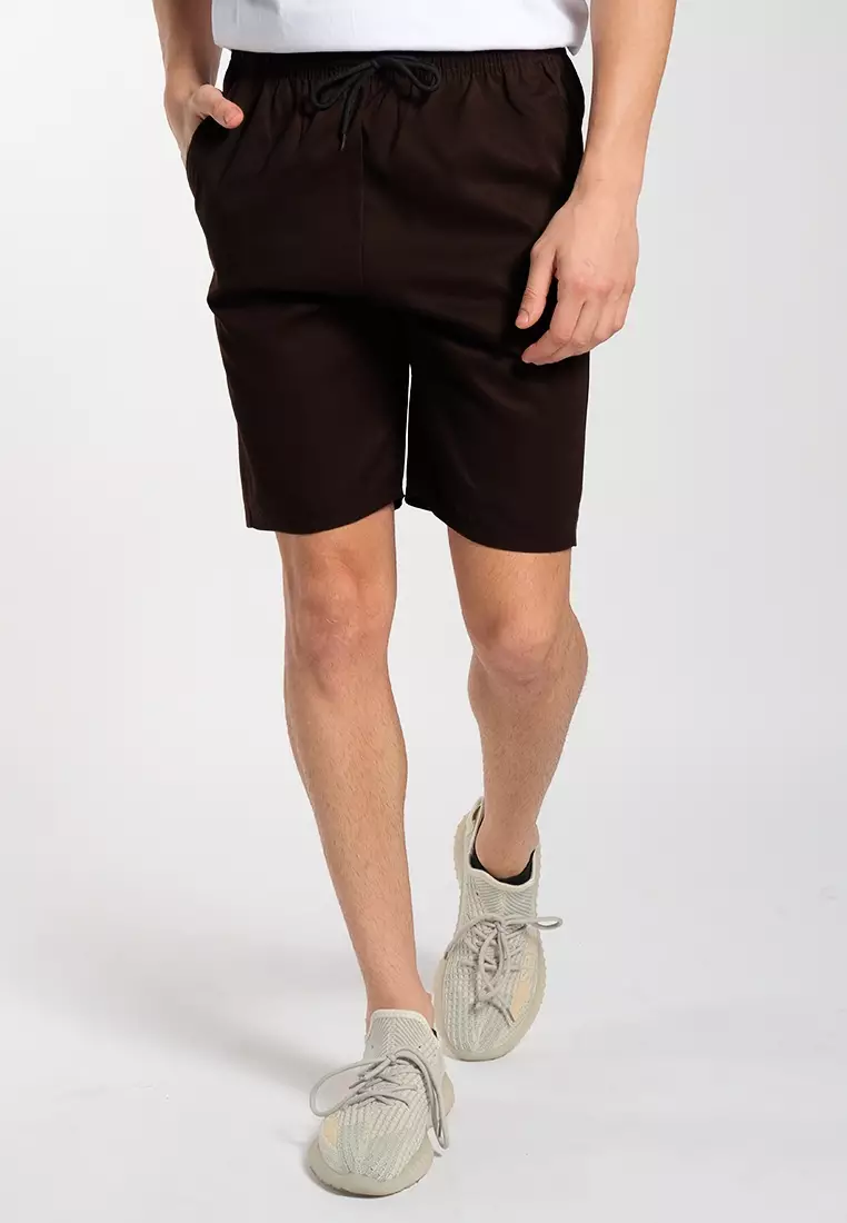 Buy CROWN Mens Flexi Woven Shorts Brown Black 2024 Online ZALORA