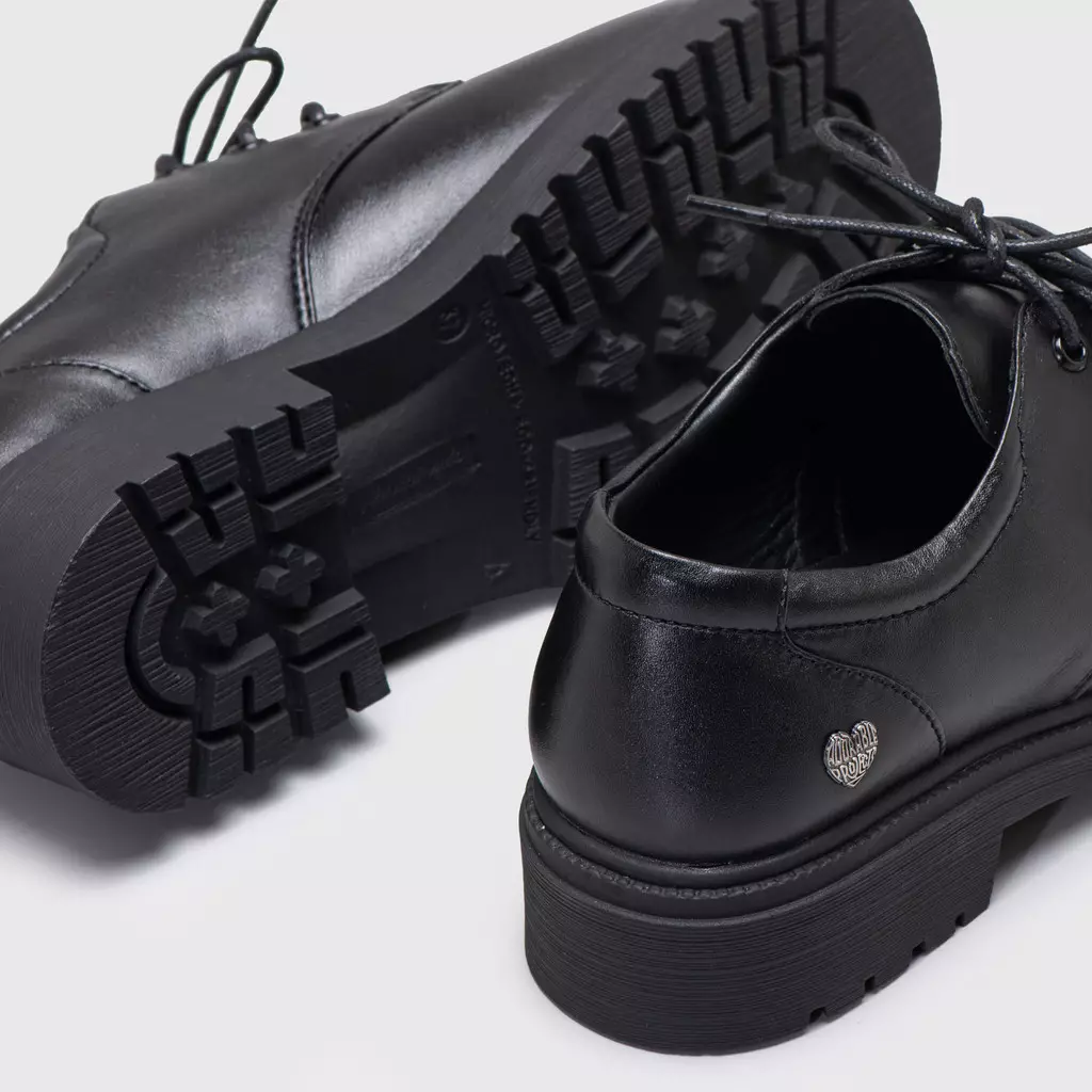 Adorableprojects - Vailey Oxford Genuine Leather Matte Black