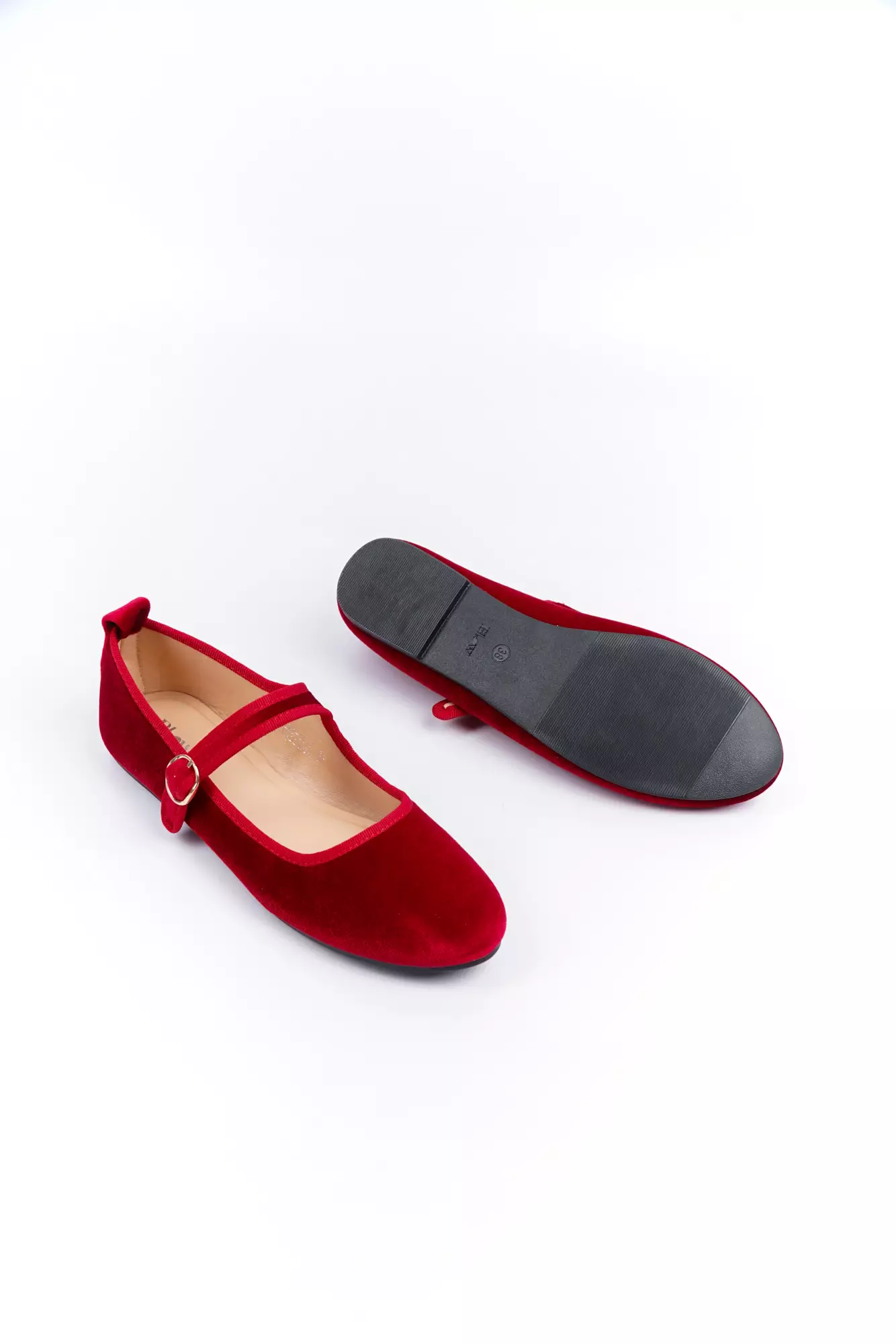 Blow Lensi Velvet Mary Jane Flats Shoes BLWF 0014