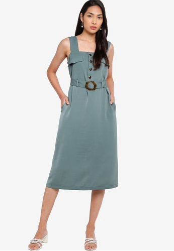zalora button down dress