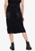 ZALORA BASICS black Knee Length Distressed Slit Denim Skirt F7197AA4D2798FGS_2