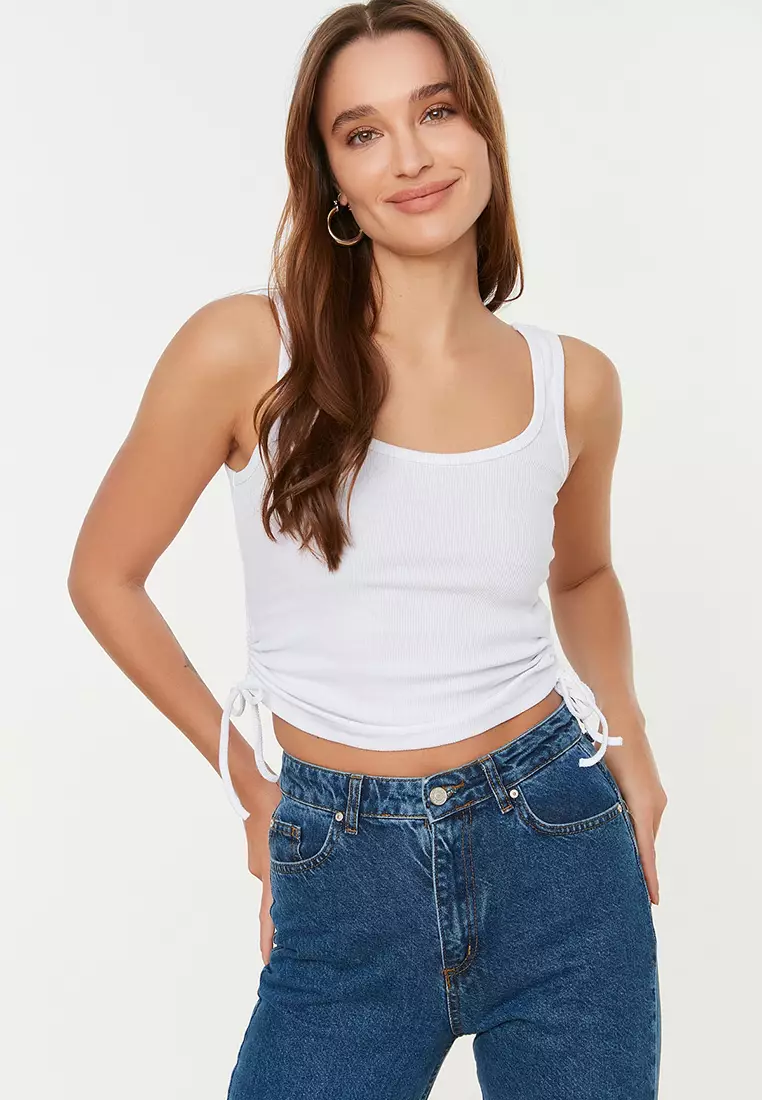 2 Packs Ruched Tank Tops