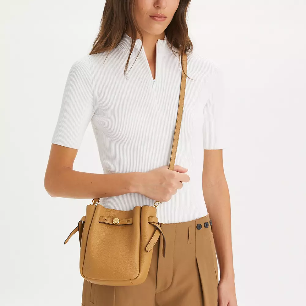 Small Romy Crossbody Bag Grained Tiramisu
