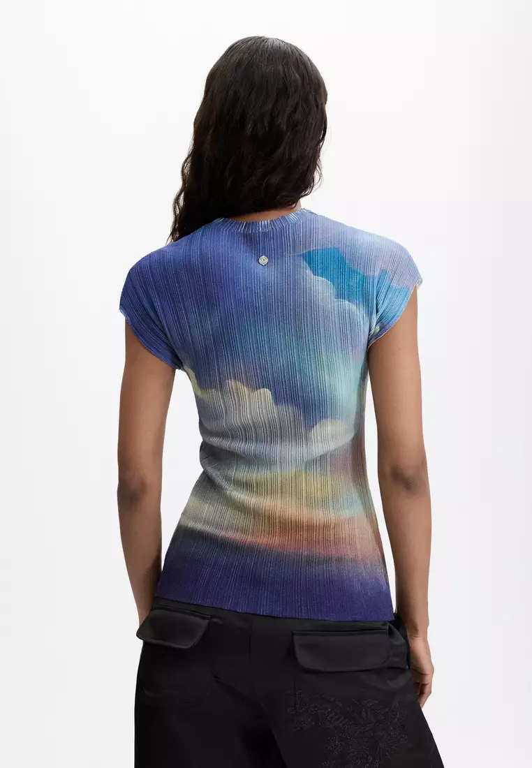 Printed Sleeveless T-Shirt