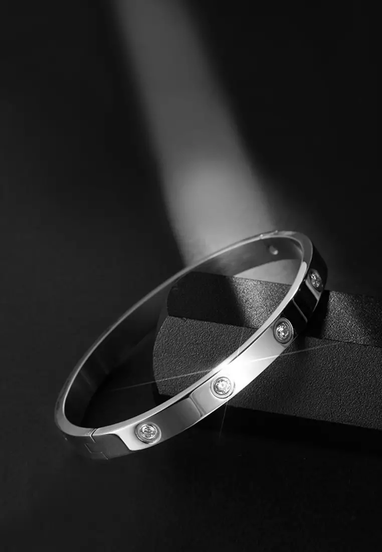 Wanderlust Bangle Jewellery Set of 2 in Silver (L Size + L Size)