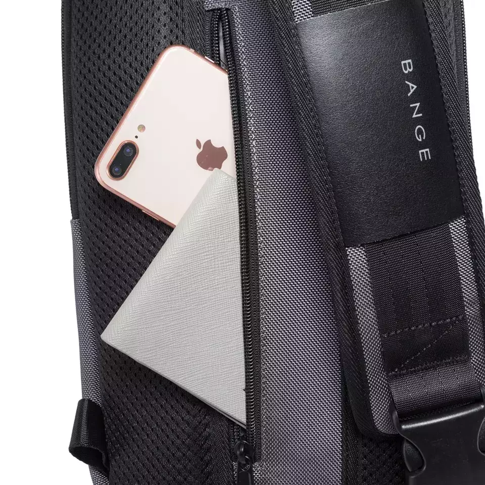 Bange BG7086 Tas Selempang Sling Bag Pria - BLACK GREY