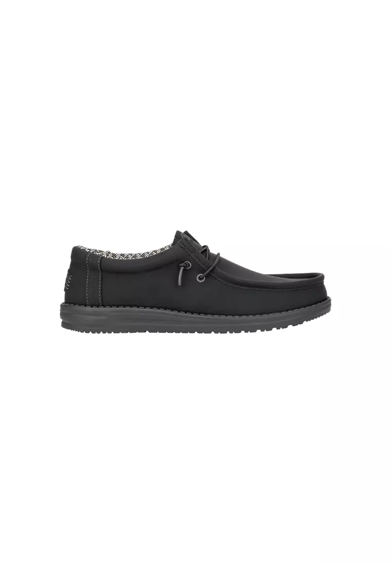 Discount on HeyDude  shoes - SKU: HeyDude Men's Wally Classic in Black/Charcoal