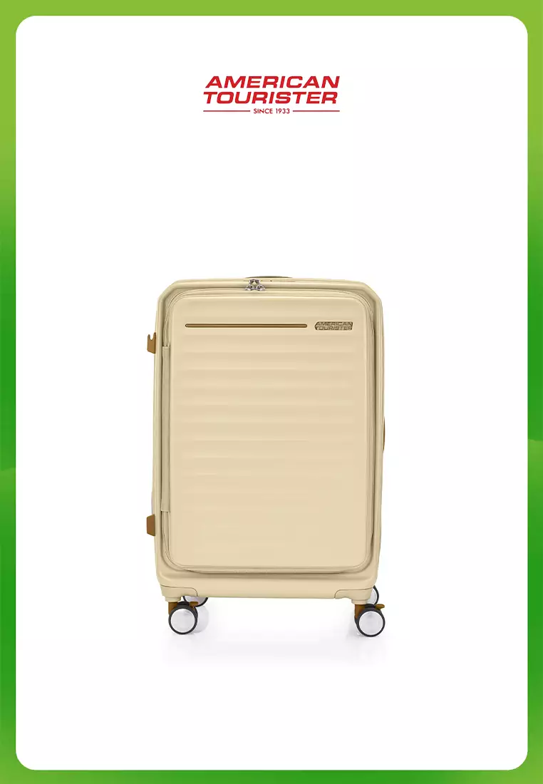 American Tourister Koper Hardcase Frontec Medium 25 Inch Exp TSA OS - Soft Yellow