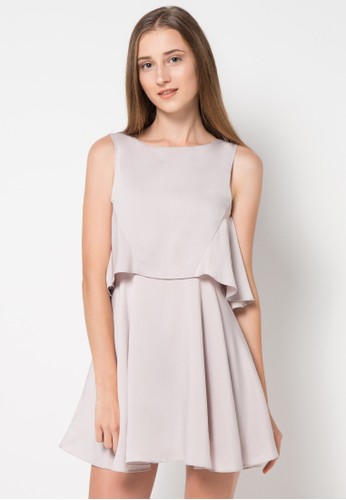 Yurie Belted Crepe Layered Dress
