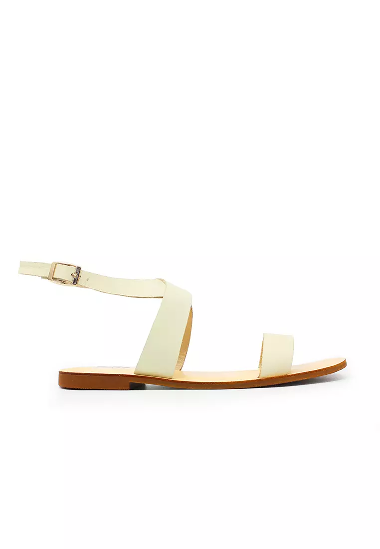 Discount on Bibo  shoes - SKU: Valentine Leather Flat Sandals