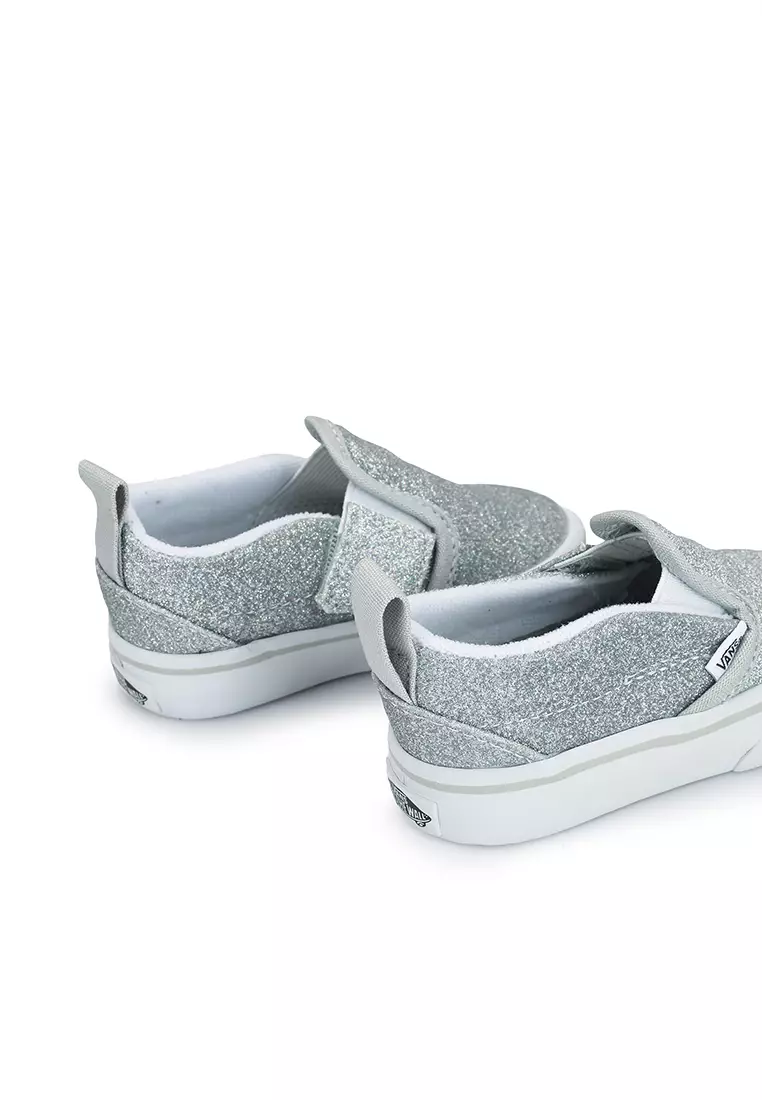 White glitter slip on on sale shoes