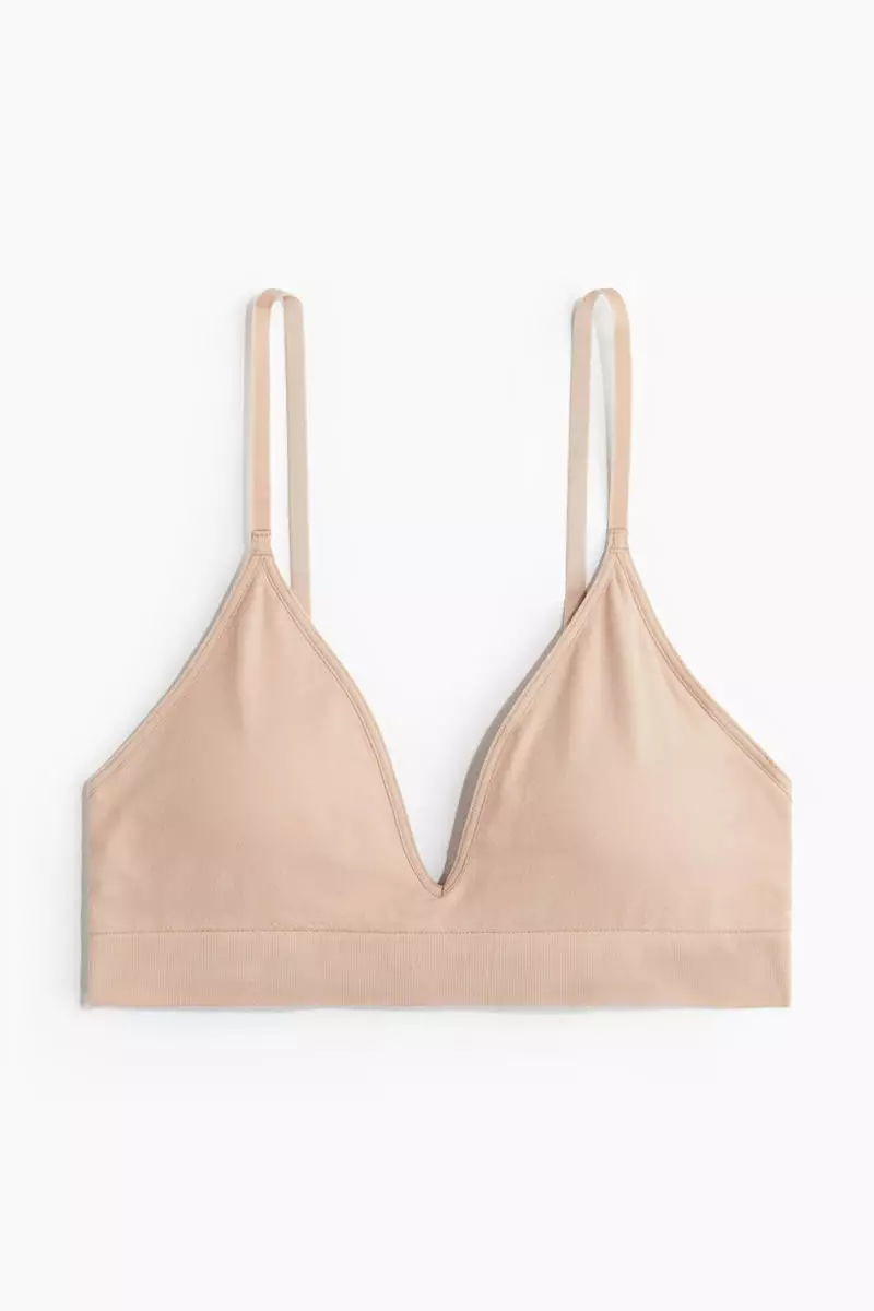 Seamless padded soft bra