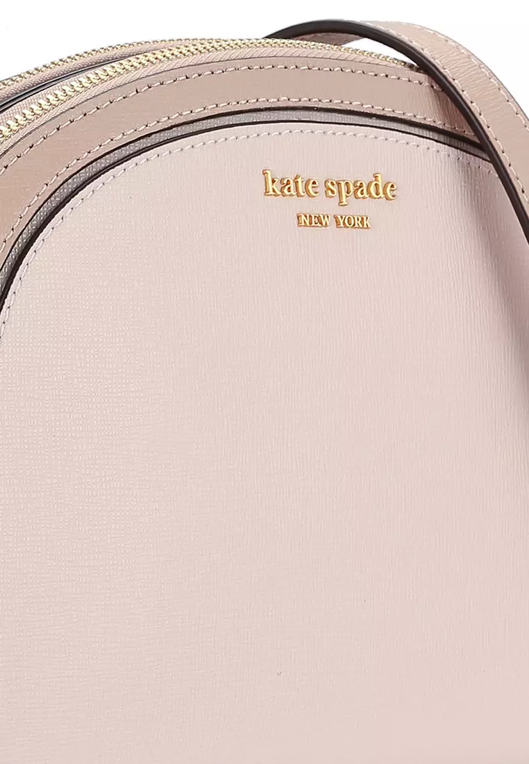 Kate Spade New York Morgan Color-Blocked Saffiano Leather Double Zip Dome  Crossbody