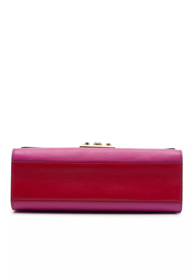Pre-Loved Gucci Medium Bicolor Leather Padlock Shoulder Bag
