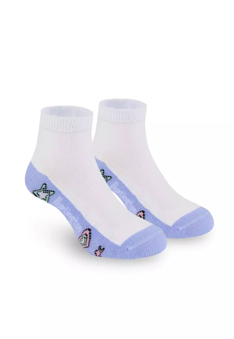 Burlington Girl's Cotton Lite Casual Ankle Socks 3 pairs in 1 pack BGCKG64