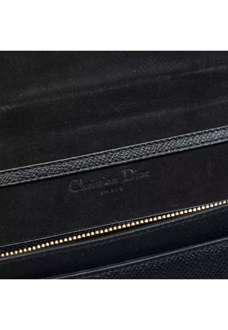 Pre-Loved Dior Grained Calfskin 30 Montaigne 2 In 1 Pouch