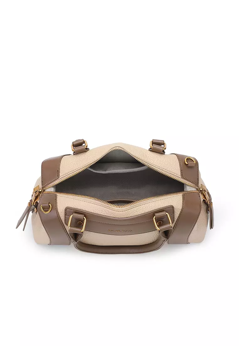 Women's Top Handle Bag / Sling Bag / Crossbody Bag / Shoulder Bag (Tas Tangan Wanita / Tas Selempang Wanita / Tas Bahu Wanita) - Cokelat