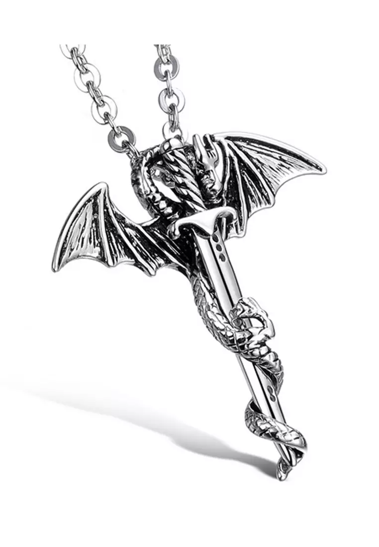 White dragon necklace on sale