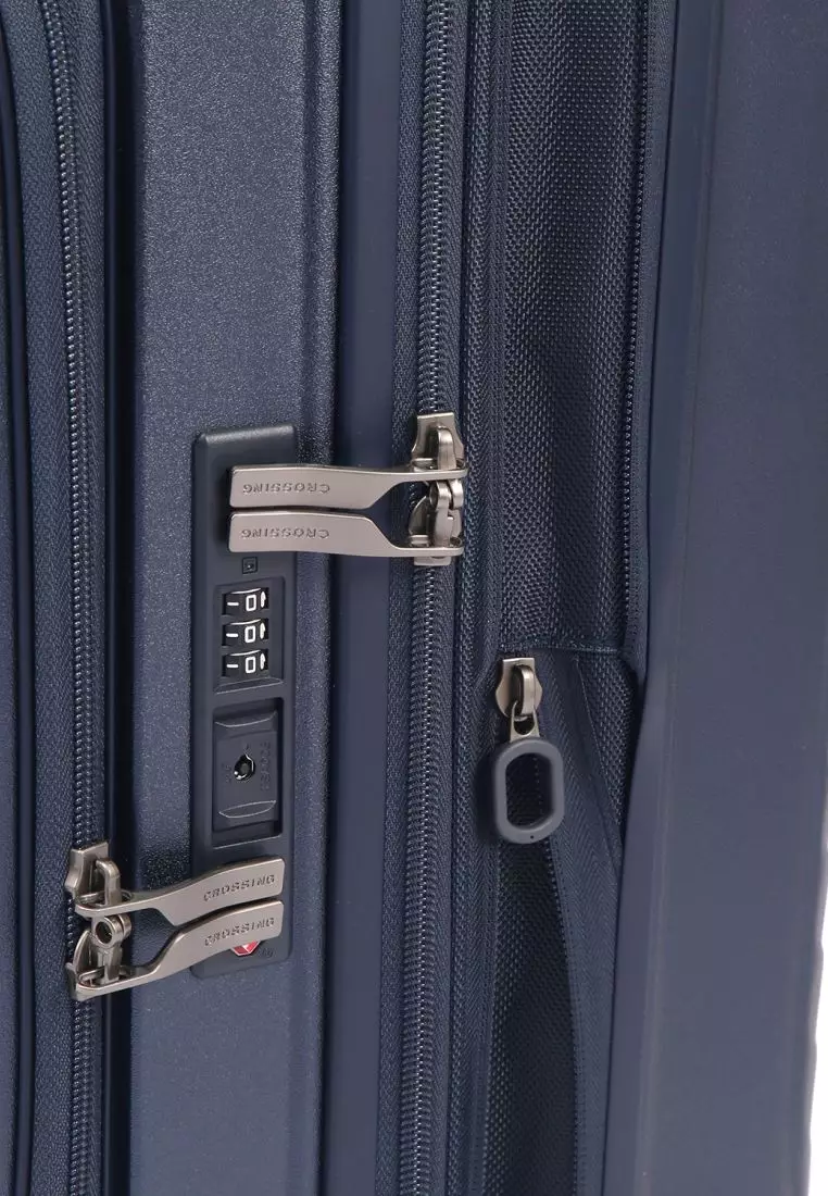 CROSSING INVI 20" Carry On Expandable Luggage With Front & Middle Access V3 - Dark Blue